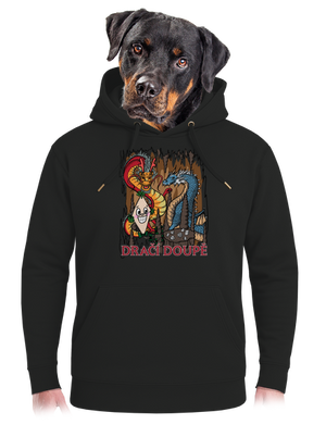 Dračák unisex mikina premium Dark Black