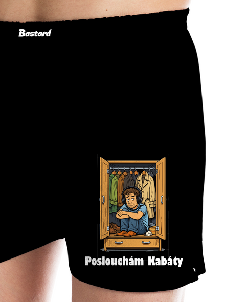 Poslouchám Kabáty pánské trenky Black