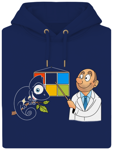 Chameleon u lékaře unisex mikina premium Navy