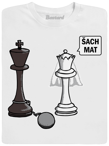 Šach mat pánské tričko White