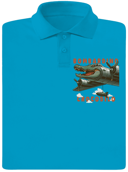 Bombardino Crocodilo – Italian Brainrot pánská polokošile Blue Atol