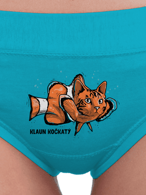 Klaun Kočkatý dámské kalhotky Turquoise