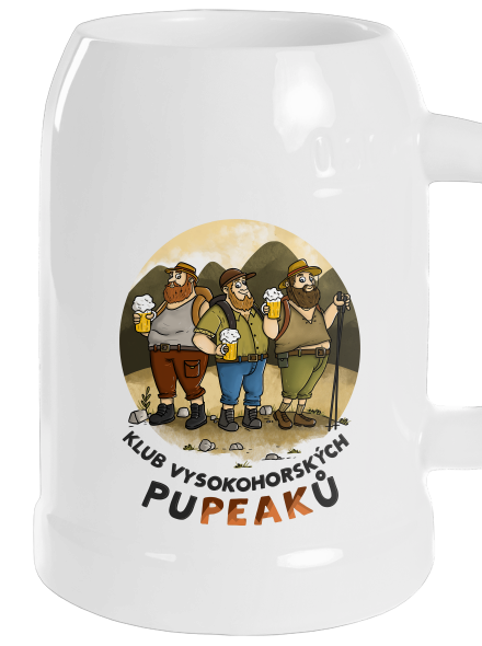 Klub pupeaků půllitr White