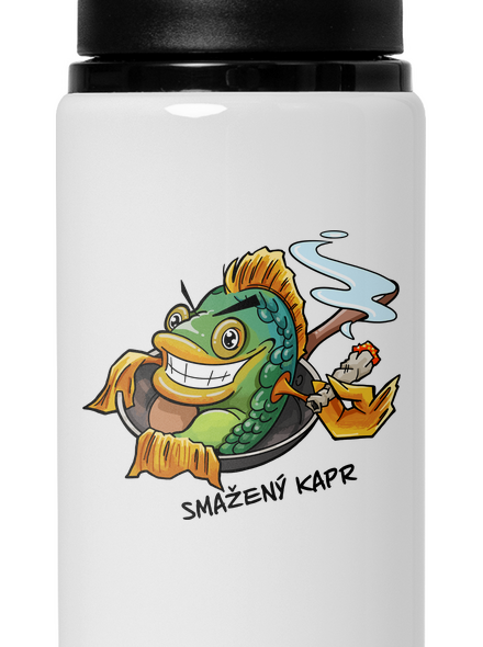 Smažený kapr lahev na vodu White