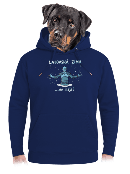 Ladovská zima se blíží unisex mikina premium Navy