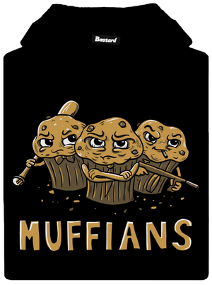 Muffians pánská mikina klokanka Black