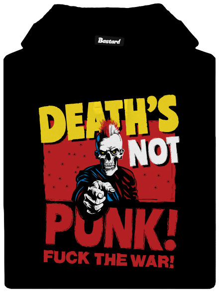 Death's not punk pánská mikina klokanka Black