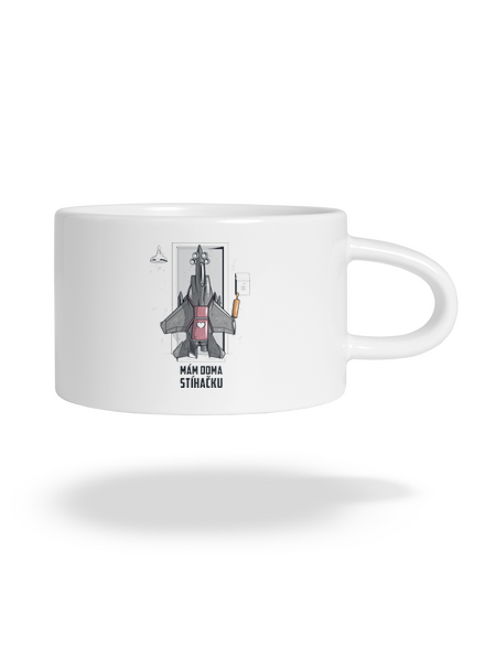 Stíhačka hrnek makronka White