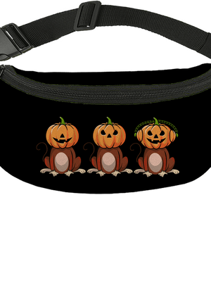 Halloween opičky ledvinka Black