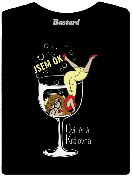 Ovíněná královna dámské tričko Black