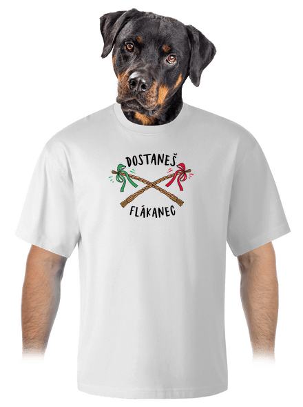 Flákanec unisex tričko oversized White