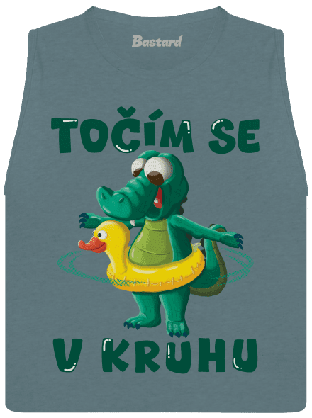 Točím se v kruhu dámské tílko volné Heather Deep Teal