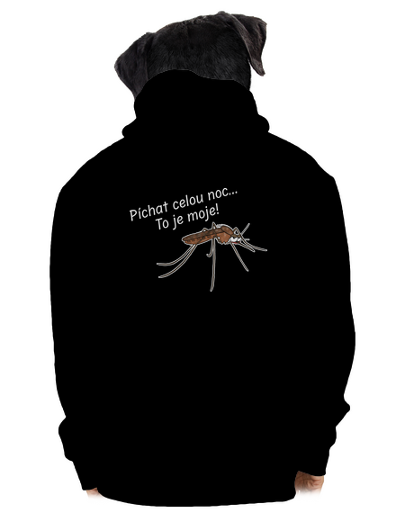 Komár s výdrží pánská mikina na zip Black