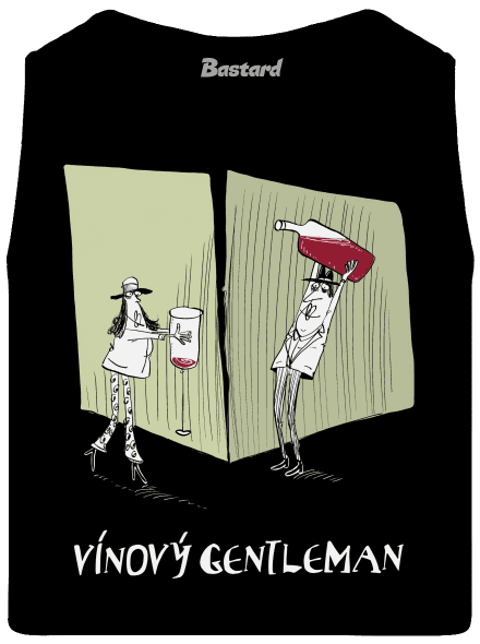 Vínový gentleman  pánské tílko Black