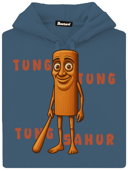 Tung Tung Tung Sahur – Italian Brainrot dámská mikina klokanka Denim