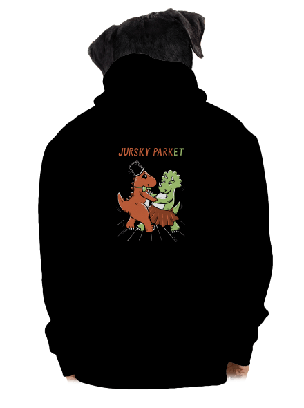Jurský parket pánská mikina na zip Black