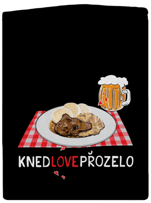 Knedlo vepřo zelo pánská mikina na zip Black