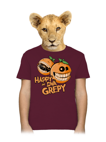 Happy grepy dětské tričko Burgundy