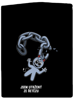 Utržený ze řetězu pánská mikina na zip Black