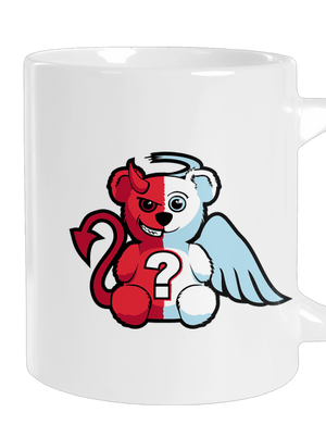 Anděl vs. ďábel velký hrnek White