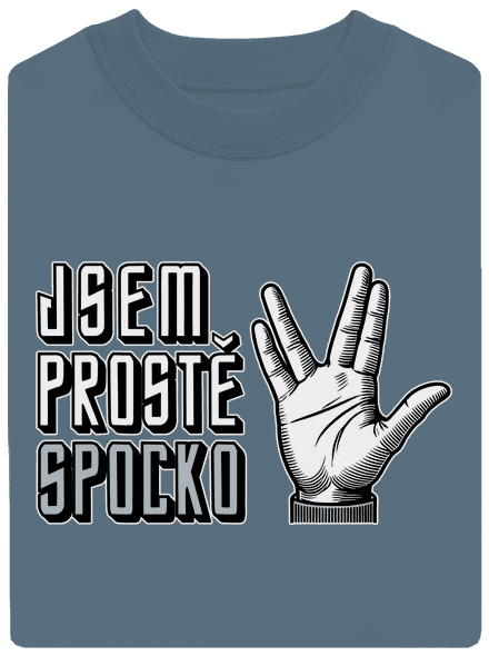 Jsem Spocko unisex mikina bez kapuce Nordic Blue