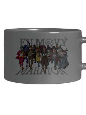 Filmový maraton hrnek makronka Grey Macaron