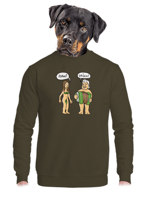 unisex mikina bez kapuce