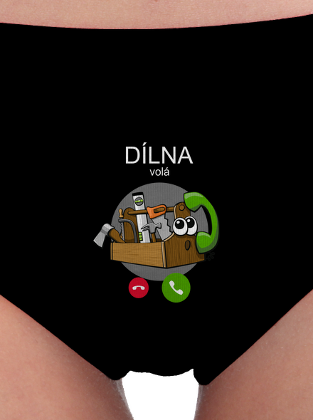 Dílna volá dámské kalhotky Black