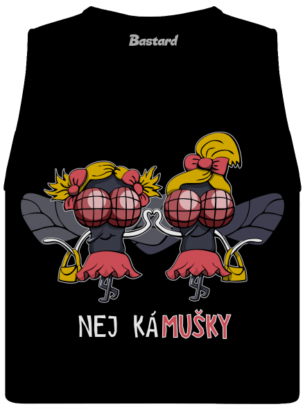 Nej kámušky dámské tílko volné Black