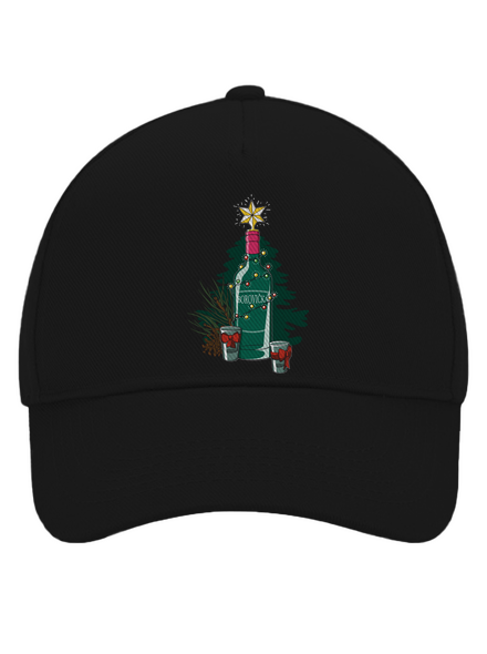 Vánoční borovička kšiltovka baseballka Black