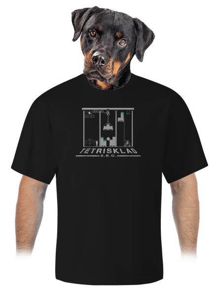 Tetrisklad unisex tričko oversized Black