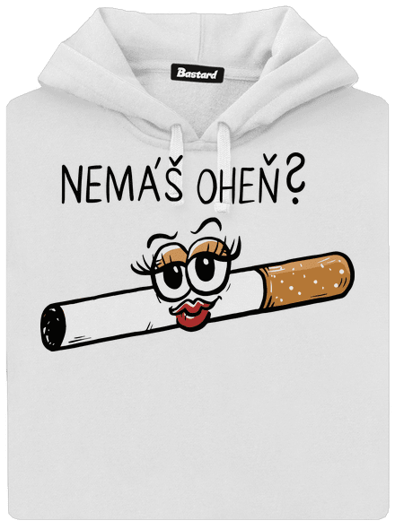Cígo a oheň dámská mikina klokanka White