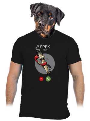 Špek volá pánské tričko Black