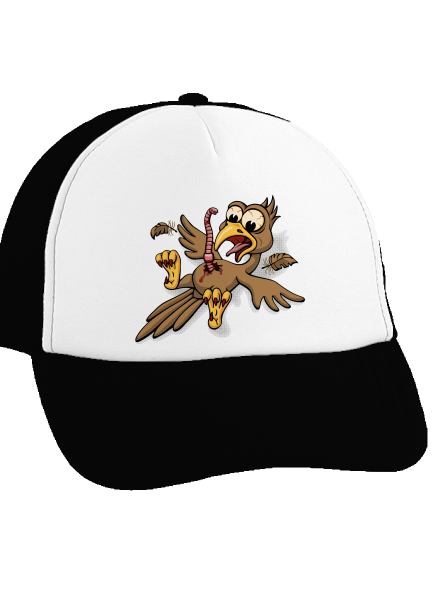 Žížalovetřelec kšiltovka truckerka Black cap
