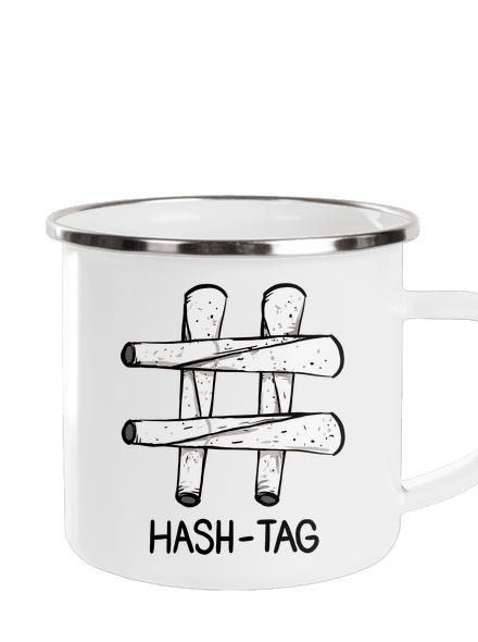 Hash tag plecháček White