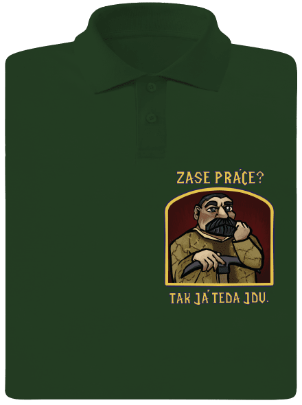 Zase práce? pánská polokošile Bottle Green Mal
