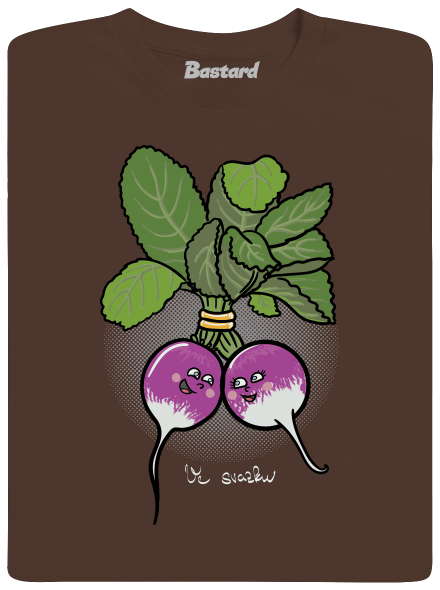 Ředkvičky ve svazku pánské tričko Brown