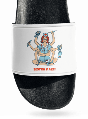 Sestra v akci pantofle White