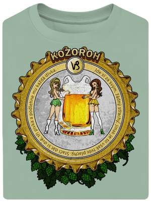 Pivní horoskop: Kozoroh unisex tričko oversized Sage