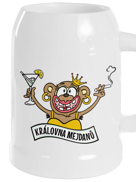Královna mejdanů půllitr White
