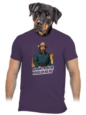 B19: Chuck Norris z Walker, Texas Ranger pánské tričko Urban Purple