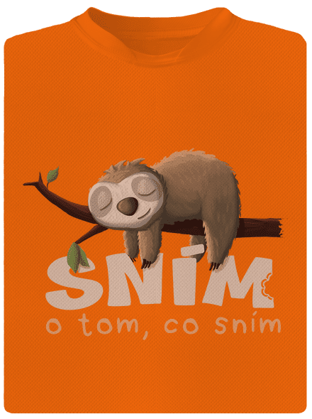 Sním o tom, co sním dětské sportovní tričko Neon Orange