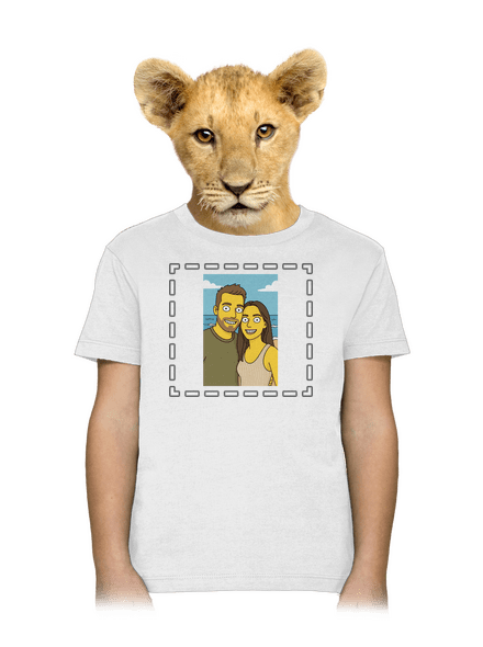 Simpsonovi z vlastní fotky dětské tričko White