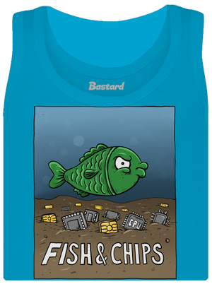 Fish and IT chips dámské tílko klasické Blue Atol