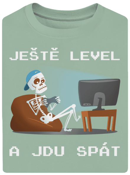 Ještě level unisex tričko oversized Sage