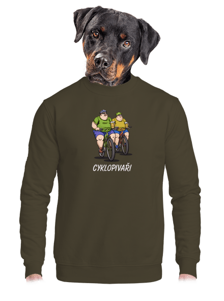 Cyklopivaři unisex mikina bez kapuce Urban Khaki