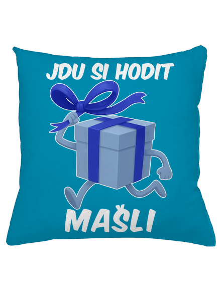 Jdu si hodit mašli polštář Blue Turquoise