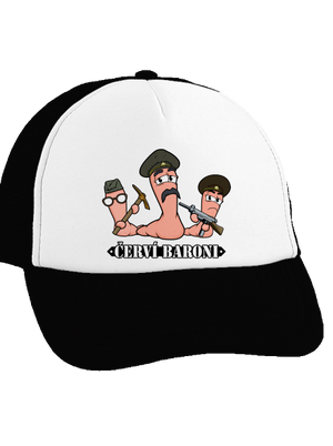 Červí baroni kšiltovka truckerka Black cap