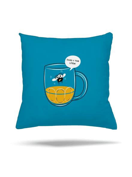 Zase v tom lítám polštář Blue Turquoise