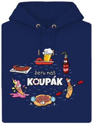 Český koupák unisex mikina premium Navy